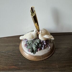 White and Gold Decorative Bird Figurines